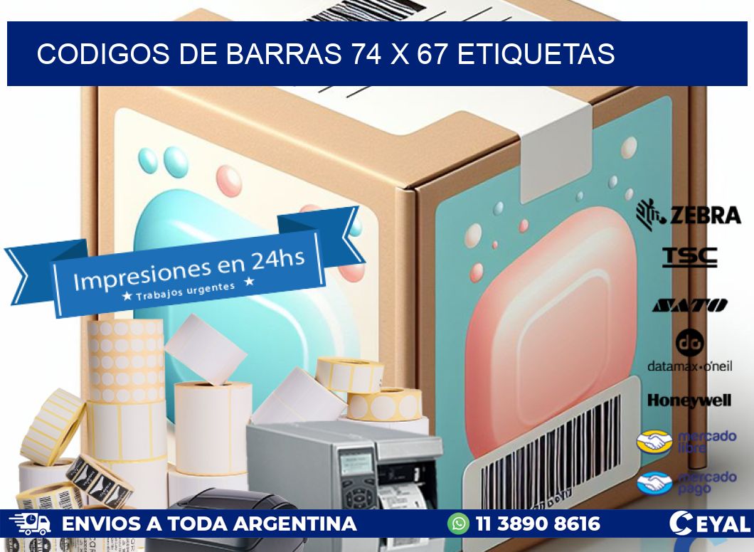 codigos de barras 74 x 67 etiquetas