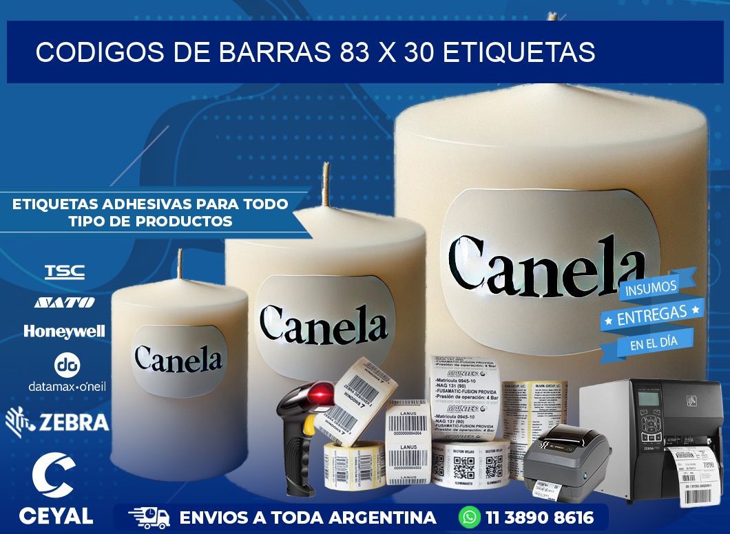 codigos de barras 83 x 30 etiquetas