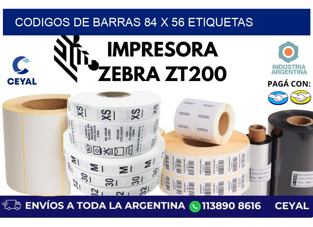 codigos de barras 84 x 56 etiquetas