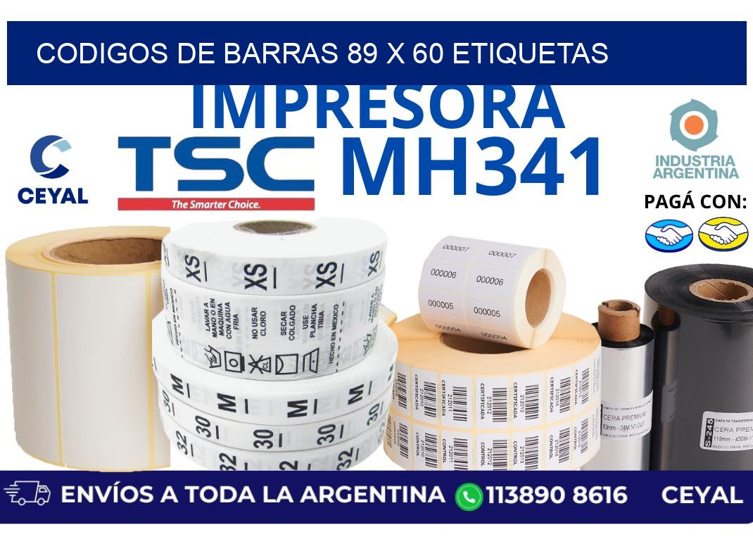 codigos de barras 89 x 60 etiquetas
