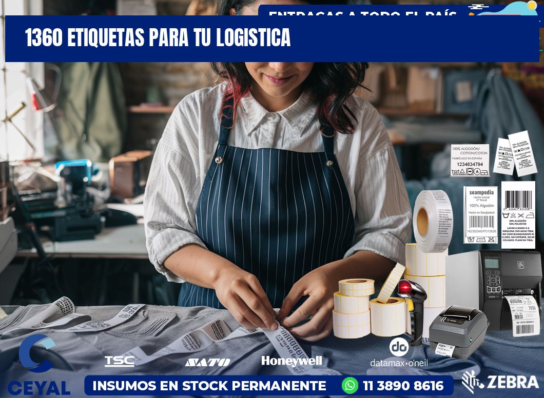 1360 etiquetas para tu logistica