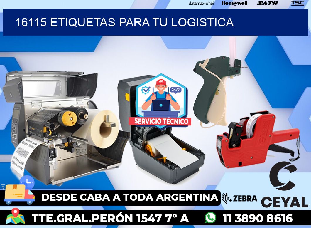 16115 etiquetas para tu logistica