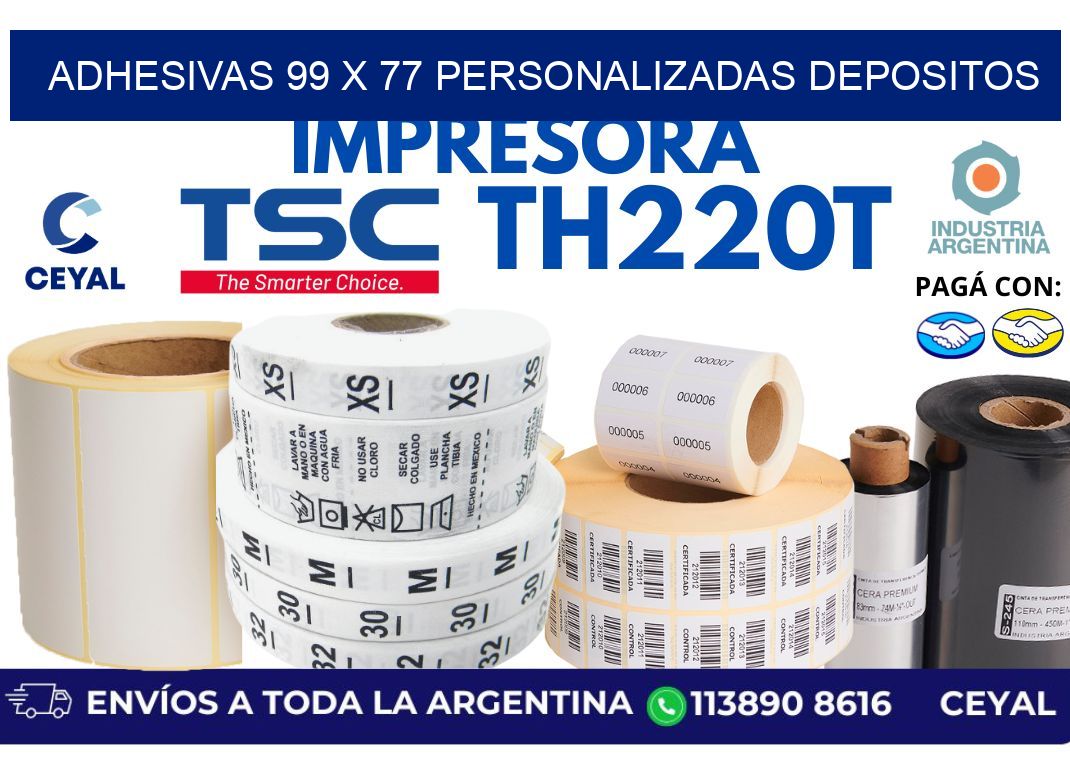 adhesivas 99 x 77 personalizadas depositos