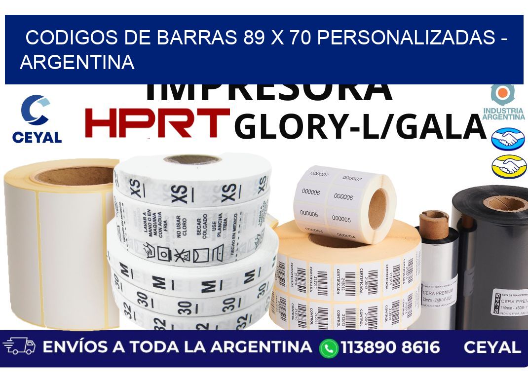 codigos de barras 89 x 70 personalizadas – Argentina