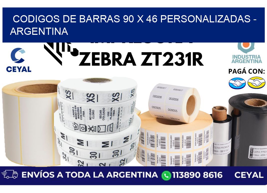 codigos de barras 90 x 46 personalizadas – Argentina
