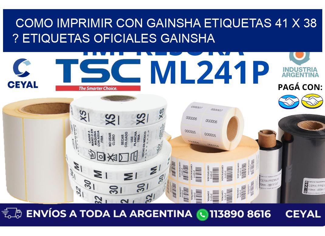 como imprimir con gainsha etiquetas 41 x 38 ? etiquetas oficiales gainsha