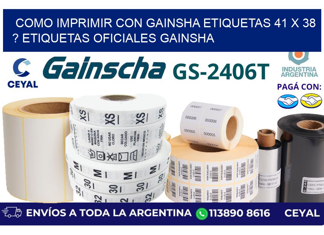 como imprimir con gainsha etiquetas 41 x 38 ? etiquetas oficiales gainsha