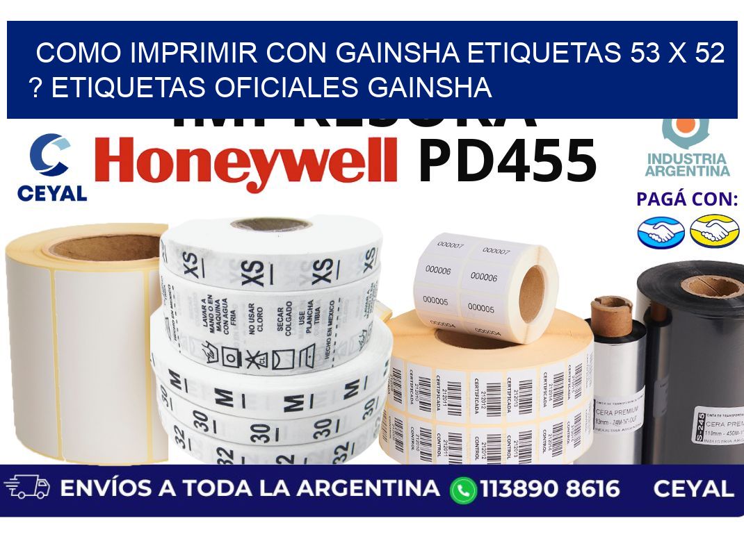 como imprimir con gainsha etiquetas 53 x 52 ? etiquetas oficiales gainsha