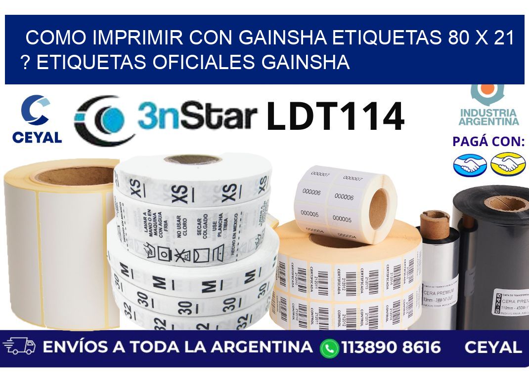 como imprimir con gainsha etiquetas 80 x 21 ? etiquetas oficiales gainsha