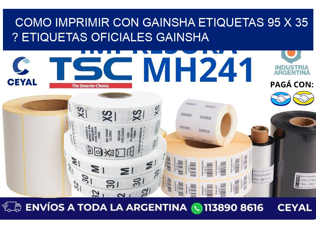 como imprimir con gainsha etiquetas 95 x 35 ? etiquetas oficiales gainsha