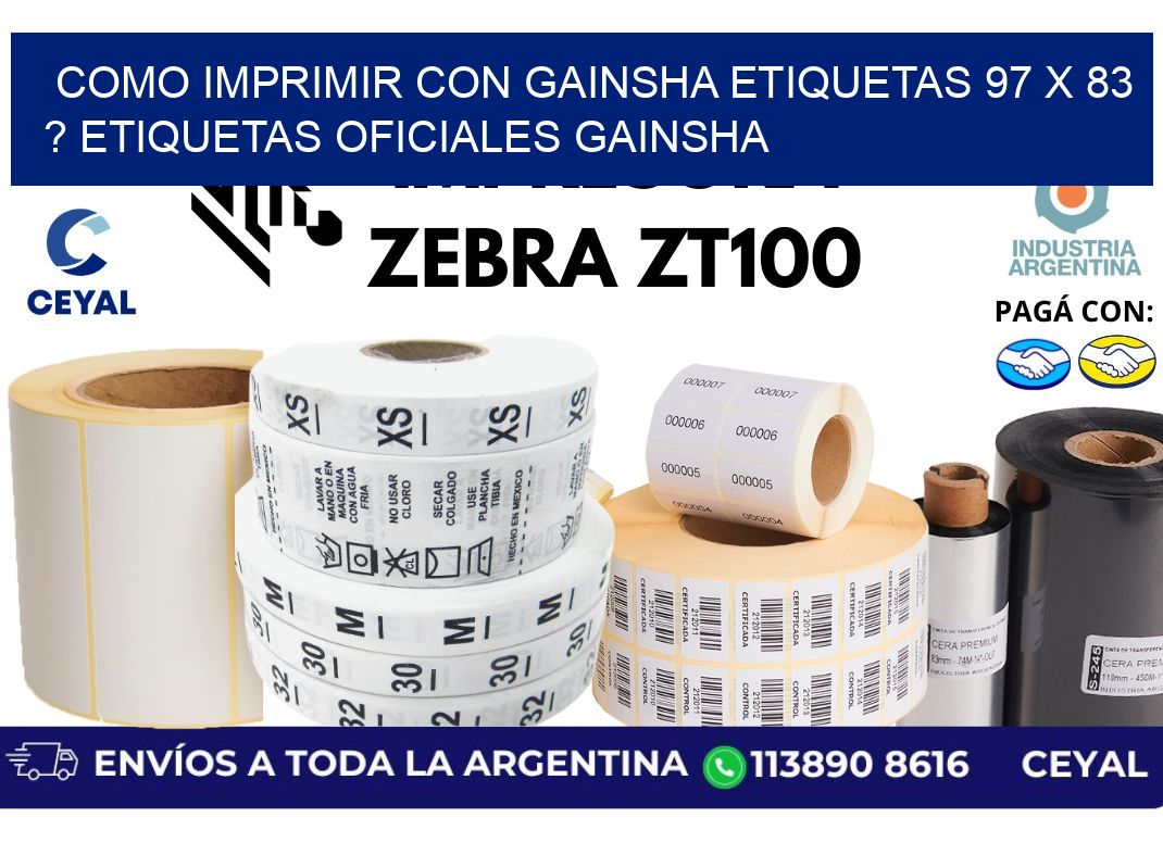 como imprimir con gainsha etiquetas 97 x 83 ? etiquetas oficiales gainsha