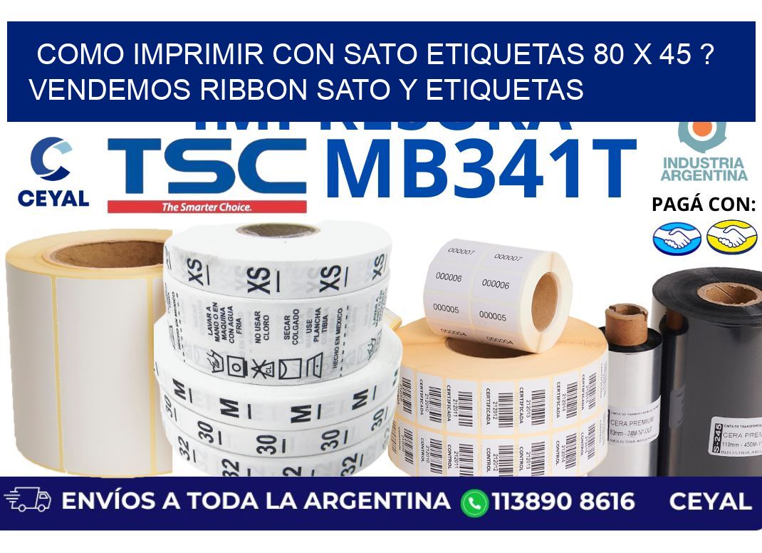 como imprimir con sato etiquetas 80 x 45 ? vendemos ribbon sato y etiquetas