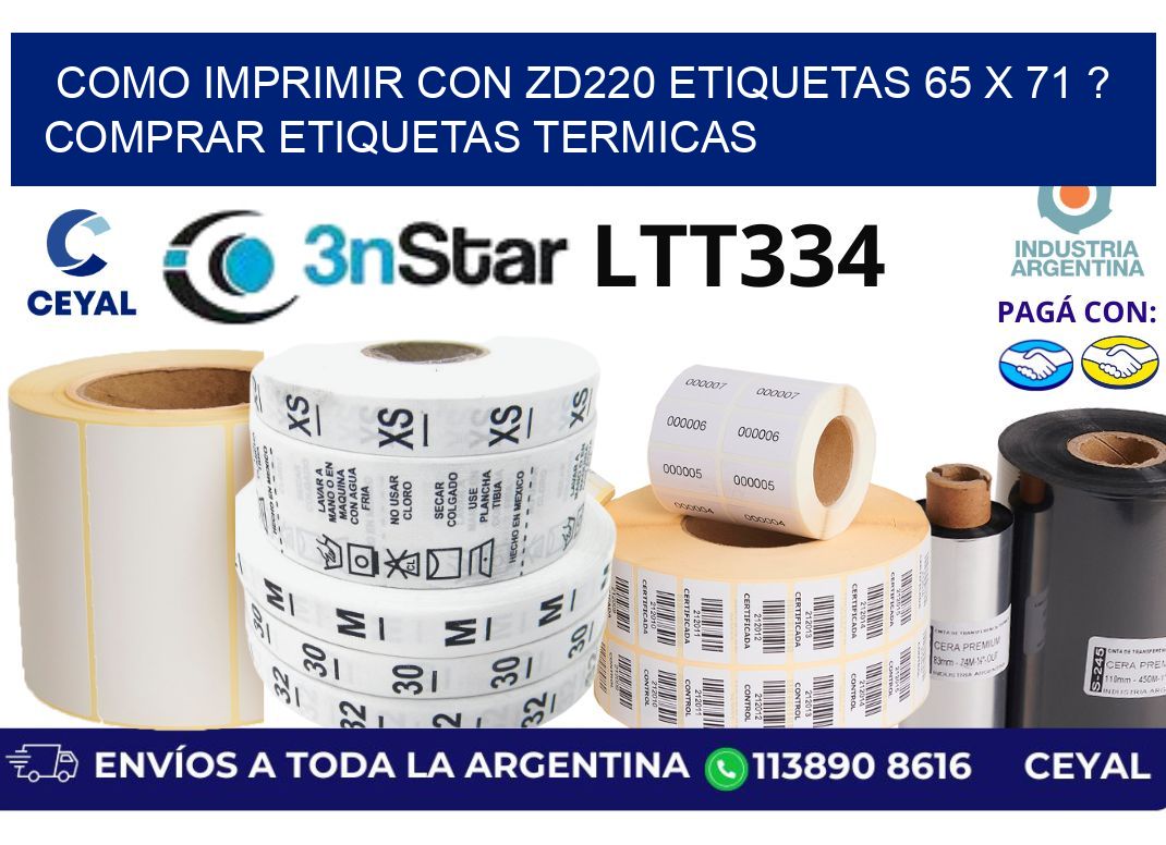 como imprimir con zd220 etiquetas 65 x 71 ? Comprar Etiquetas termicas