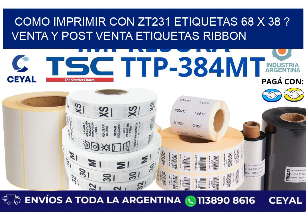como imprimir con zt231 etiquetas 68 x 38 ? Venta y post venta etiquetas ribbon