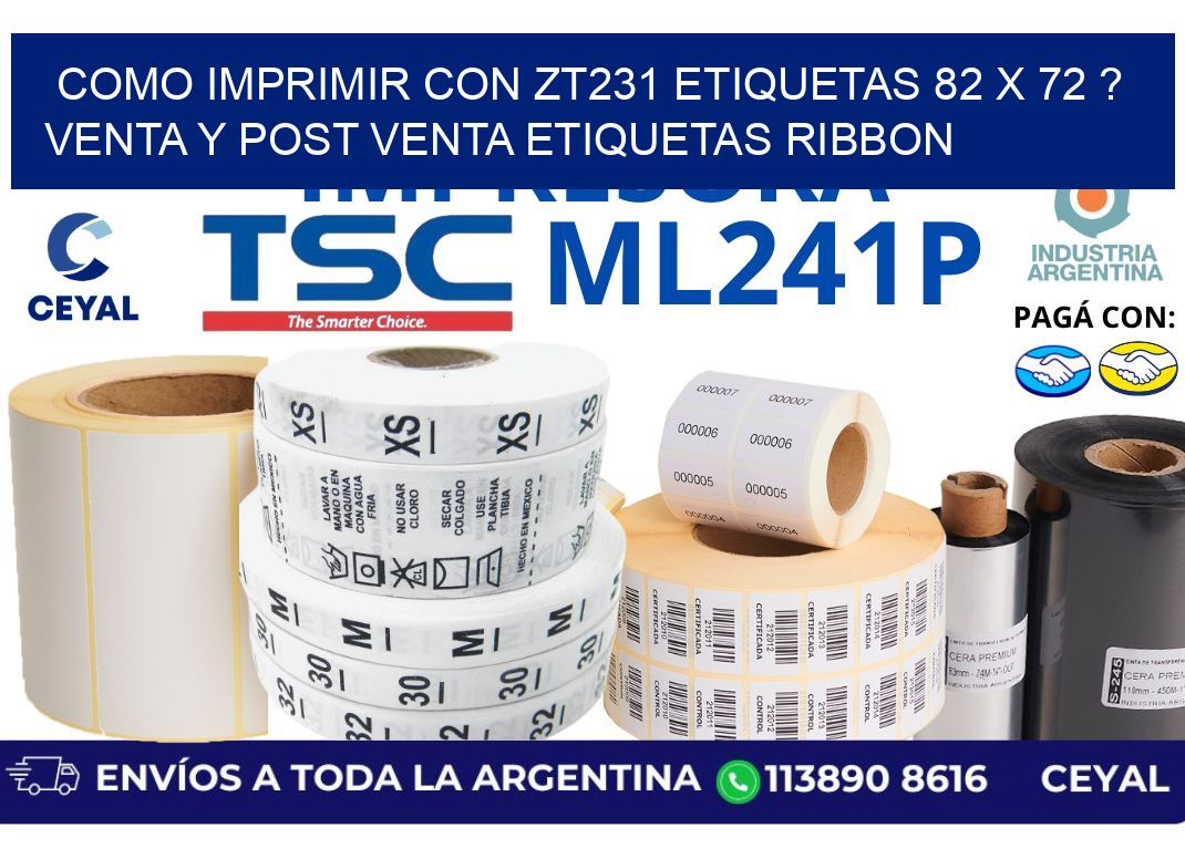 como imprimir con zt231 etiquetas 82 x 72 ? Venta y post venta etiquetas ribbon