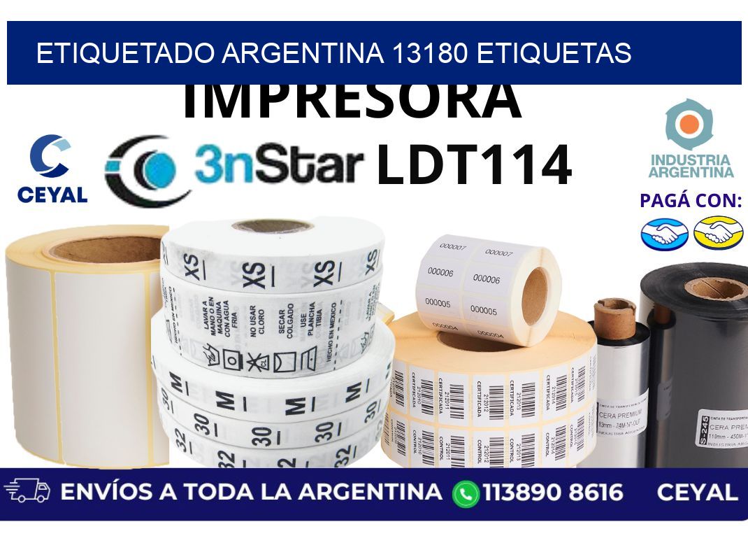 etiquetado argentina 13180 etiquetas