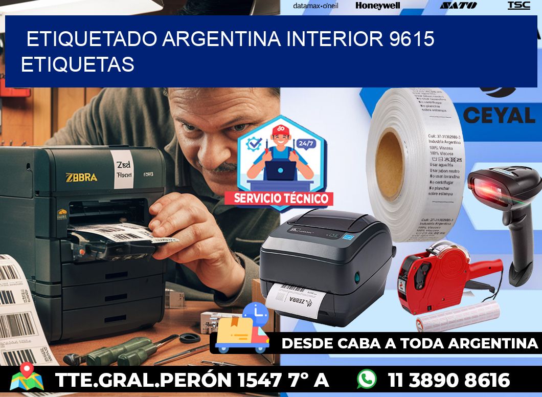 etiquetado argentina interior 9615 etiquetas