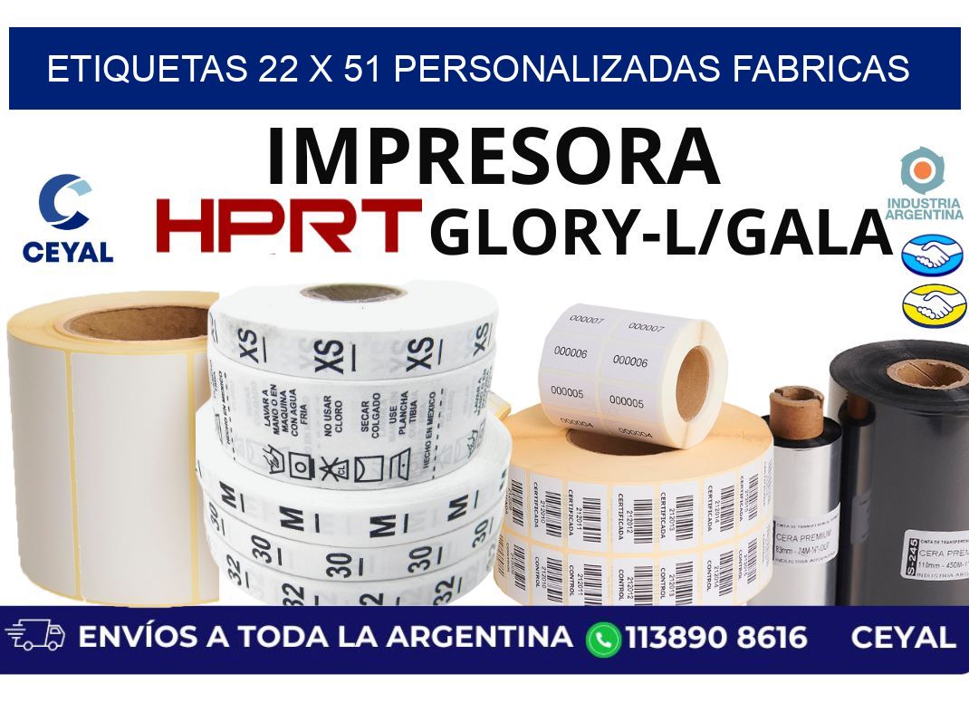 etiquetas 22 x 51 personalizadas fabricas
