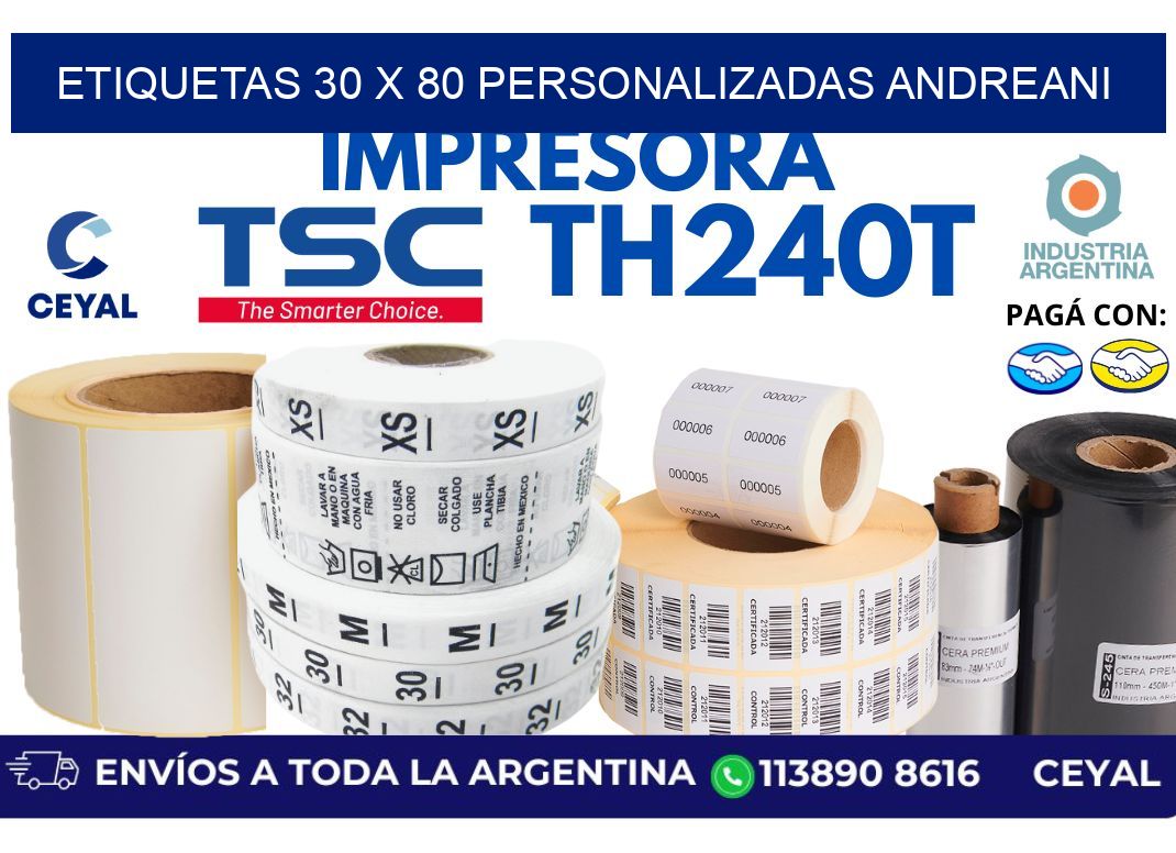 etiquetas 30 x 80 personalizadas andreani