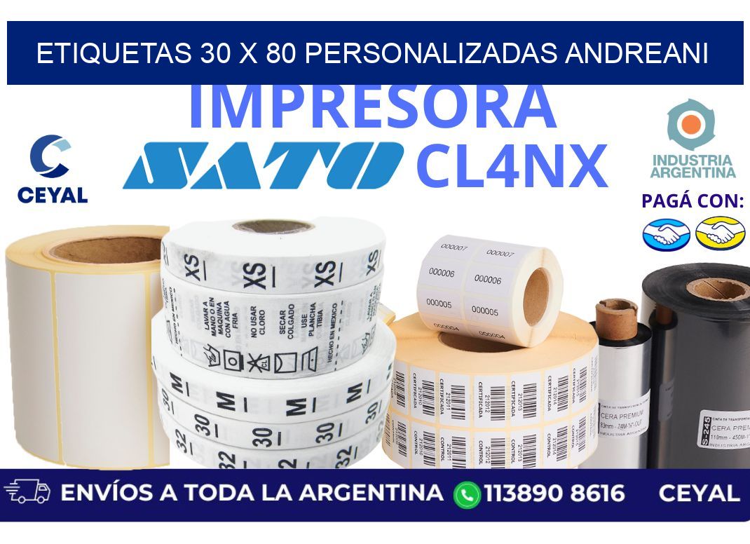 etiquetas 30 x 80 personalizadas andreani