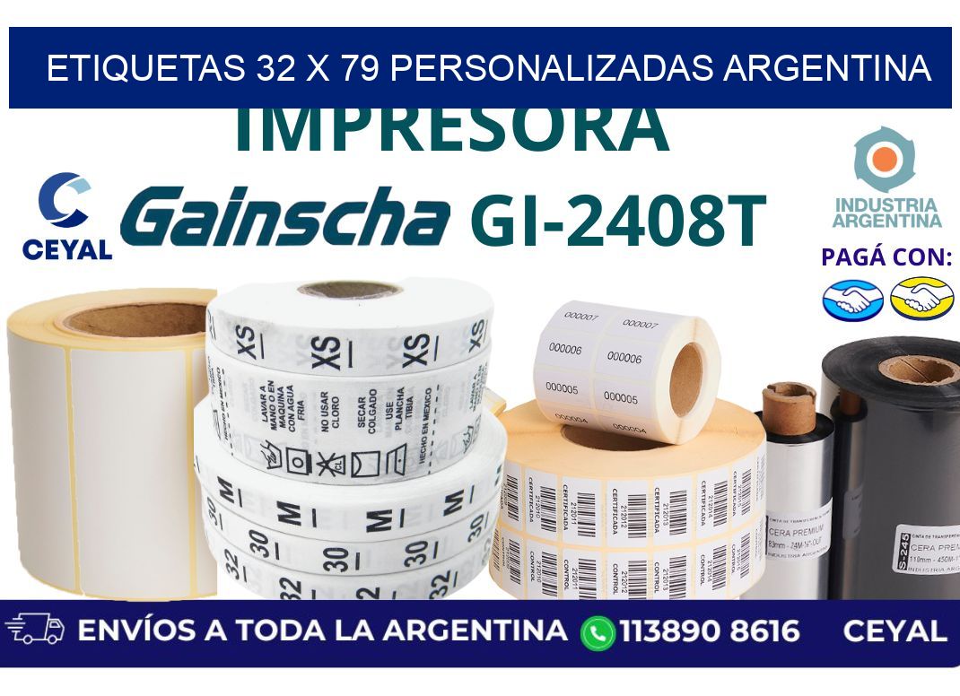 etiquetas 32 x 79 personalizadas argentina