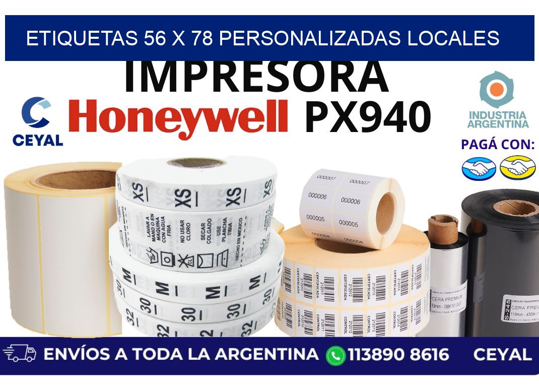 etiquetas 56 x 78 personalizadas locales