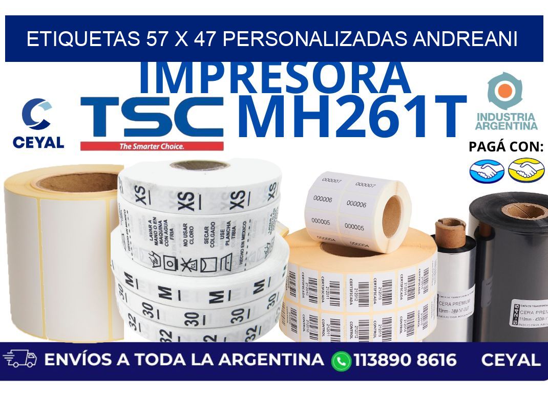 etiquetas 57 x 47 personalizadas andreani