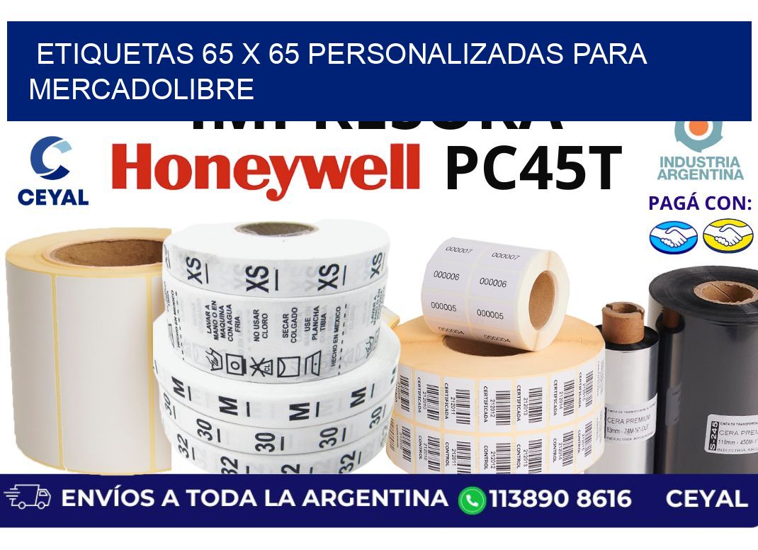 etiquetas 65 x 65 personalizadas para mercadolibre