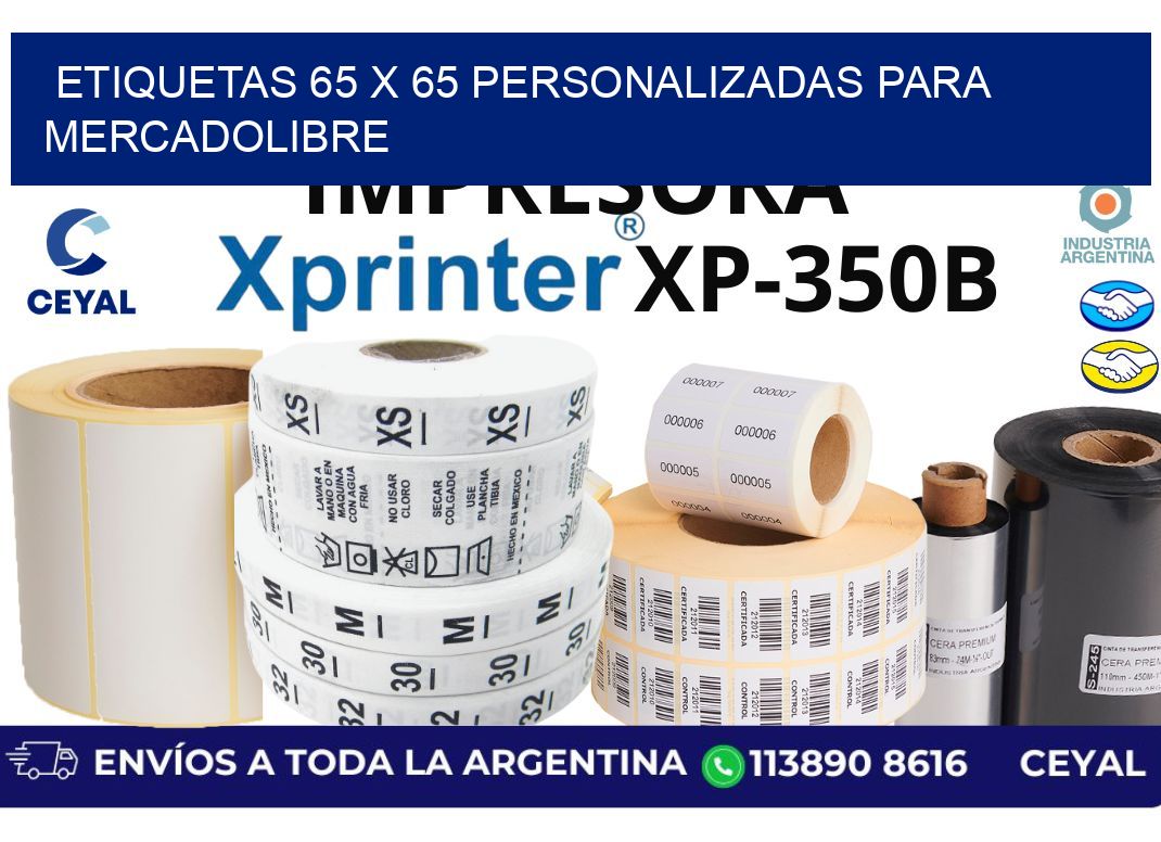 etiquetas 65 x 65 personalizadas para mercadolibre