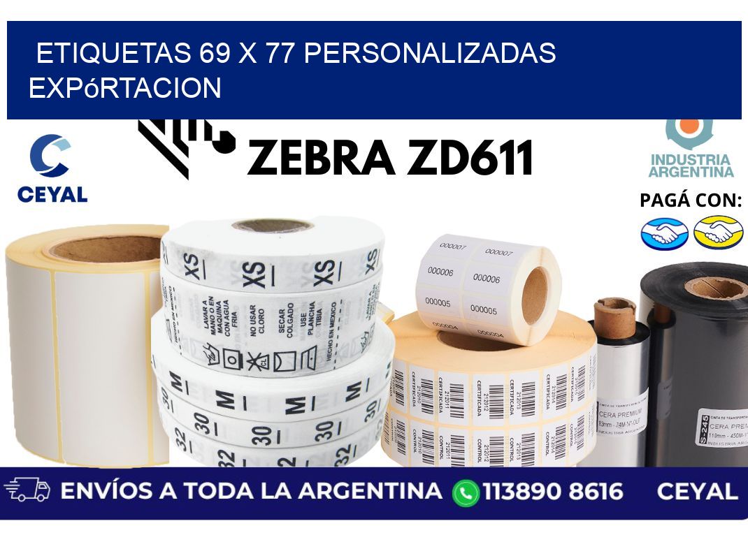 etiquetas 69 x 77 personalizadas expórtacion