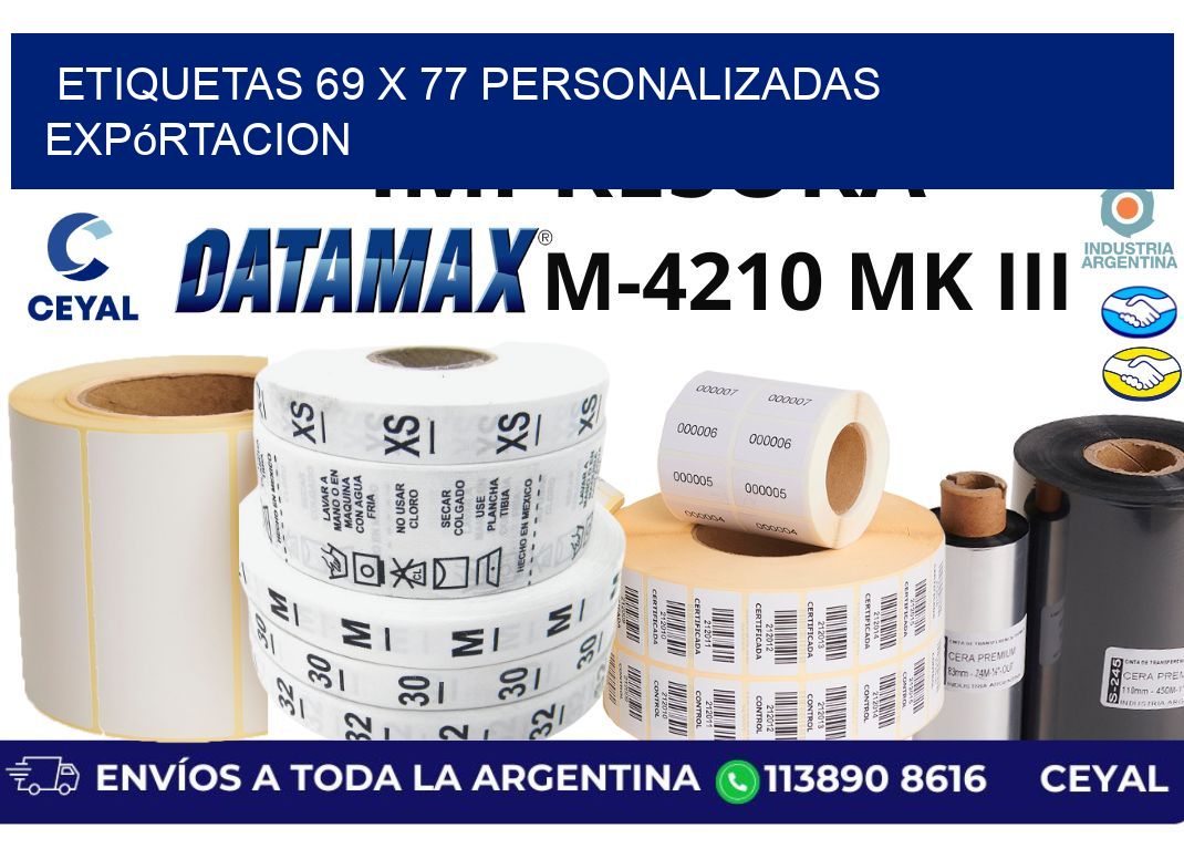 etiquetas 69 x 77 personalizadas expórtacion