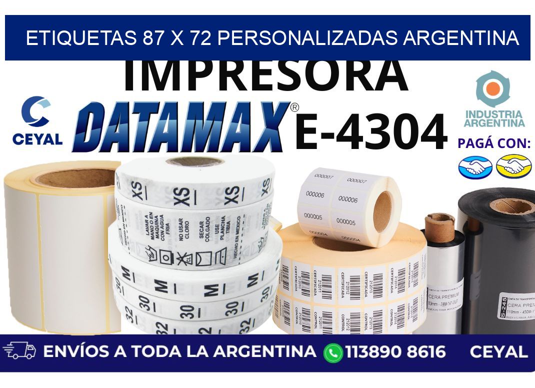 etiquetas 87 x 72 personalizadas argentina