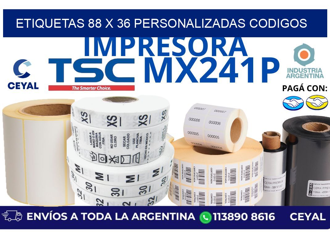 etiquetas 88 x 36 personalizadas codigos