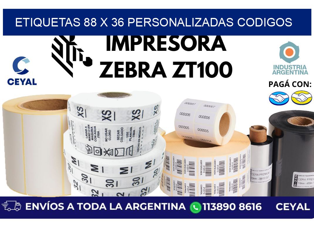etiquetas 88 x 36 personalizadas codigos