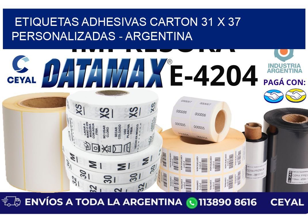 etiquetas adhesivas carton 31 x 37 personalizadas – Argentina