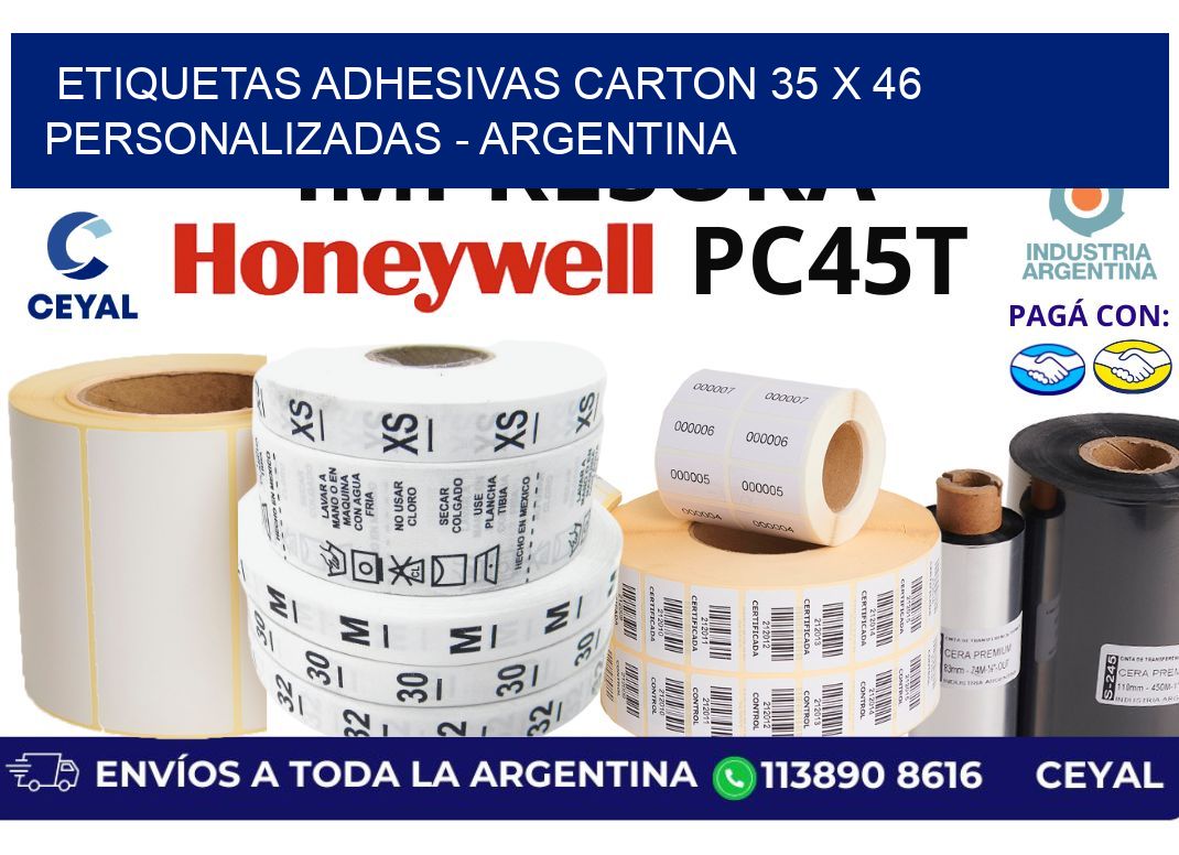 etiquetas adhesivas carton 35 x 46 personalizadas – Argentina