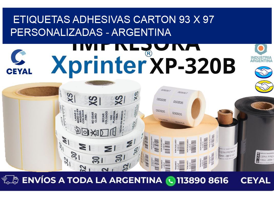 etiquetas adhesivas carton 93 x 97 personalizadas – Argentina