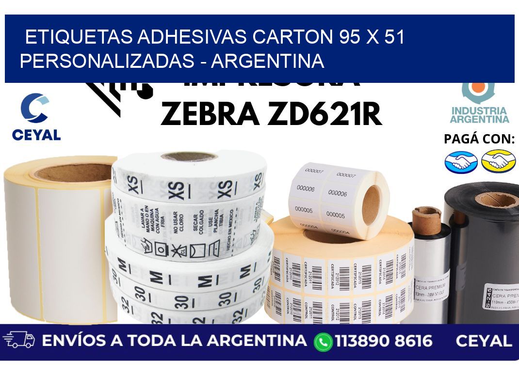 etiquetas adhesivas carton 95 x 51 personalizadas – Argentina