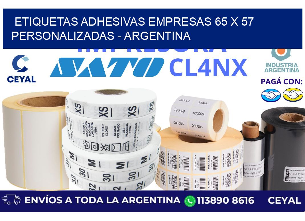 etiquetas adhesivas empresas 65 x 57 personalizadas – Argentina
