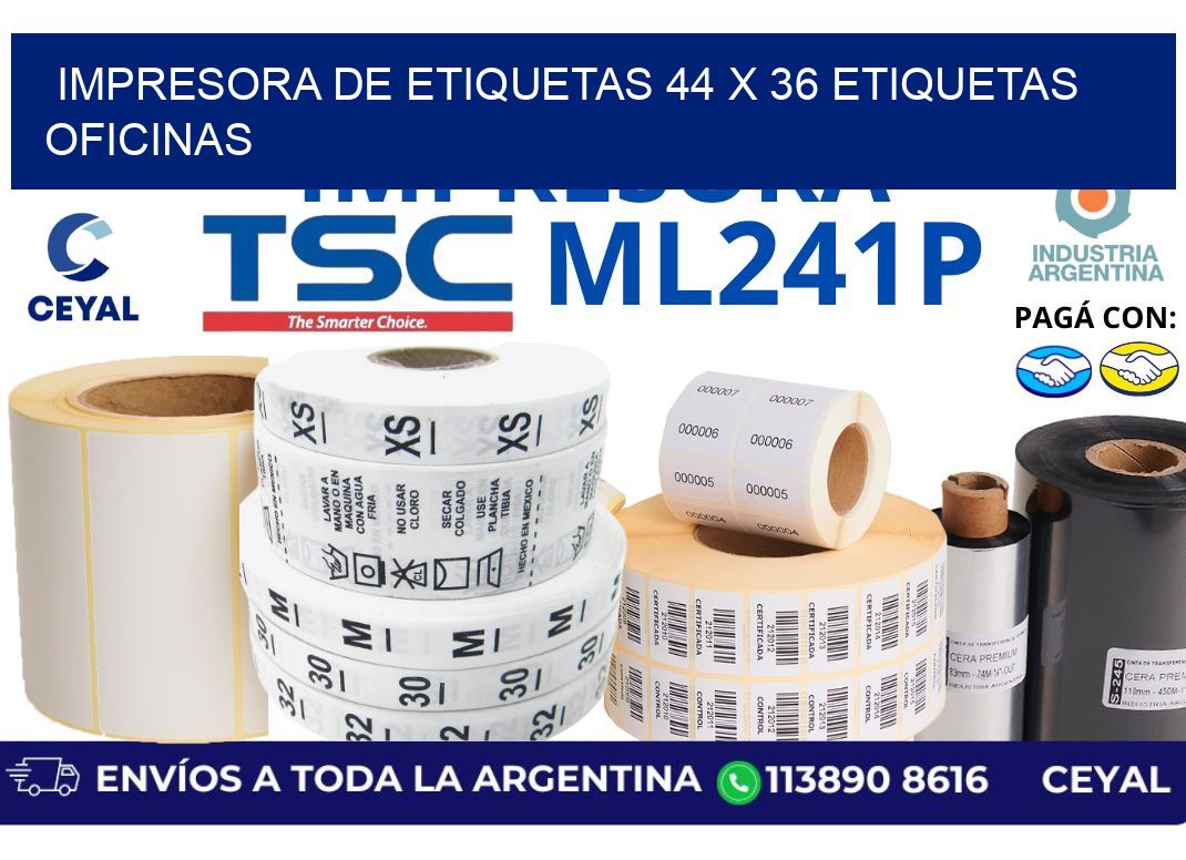impresora de etiquetas 44 x 36 etiquetas oficinas