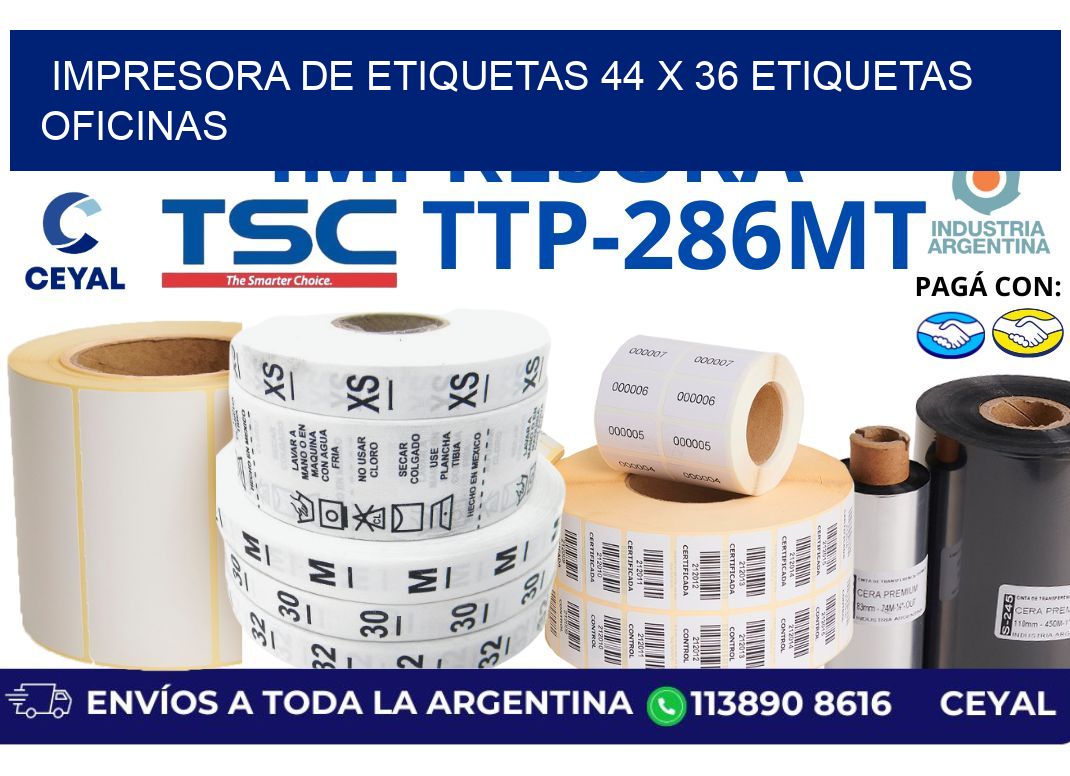 impresora de etiquetas 44 x 36 etiquetas oficinas