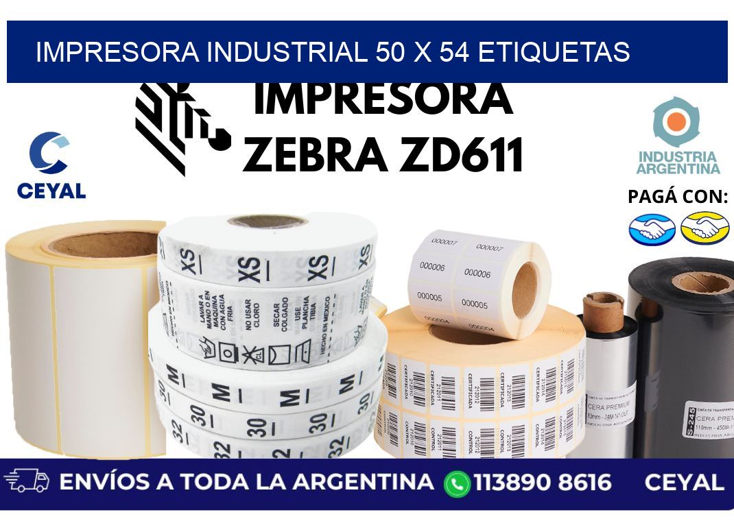 impresora industrial 50 x 54 etiquetas