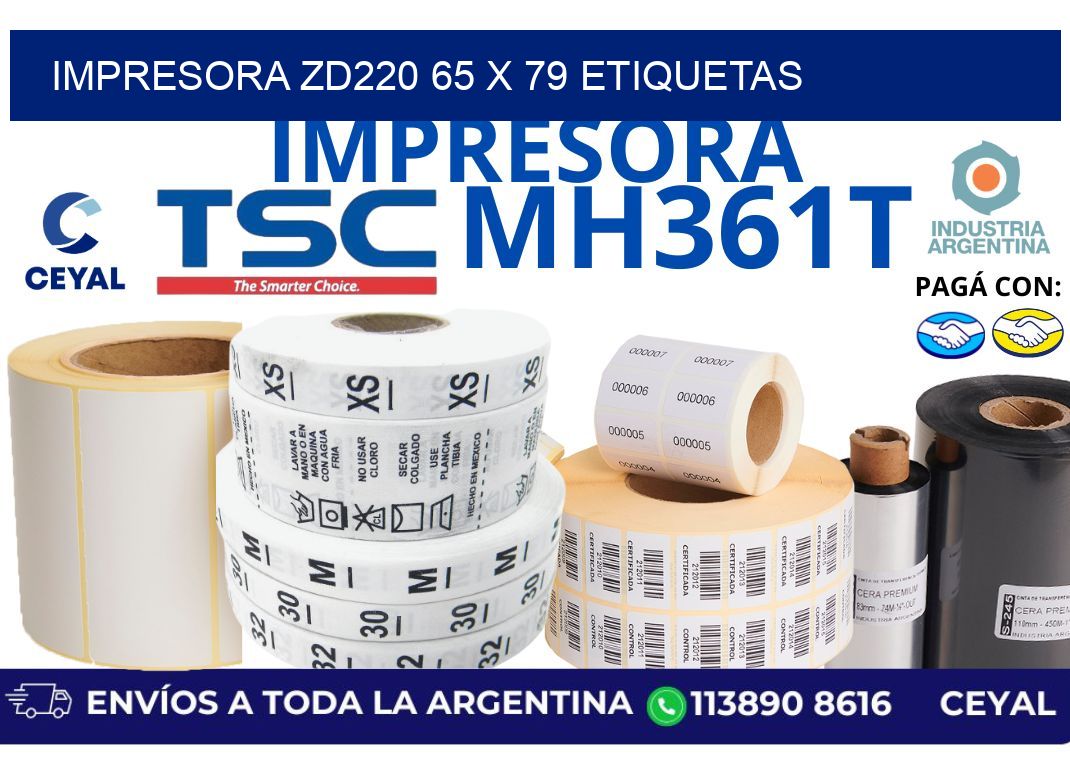 impresora zd220 65 x 79 etiquetas