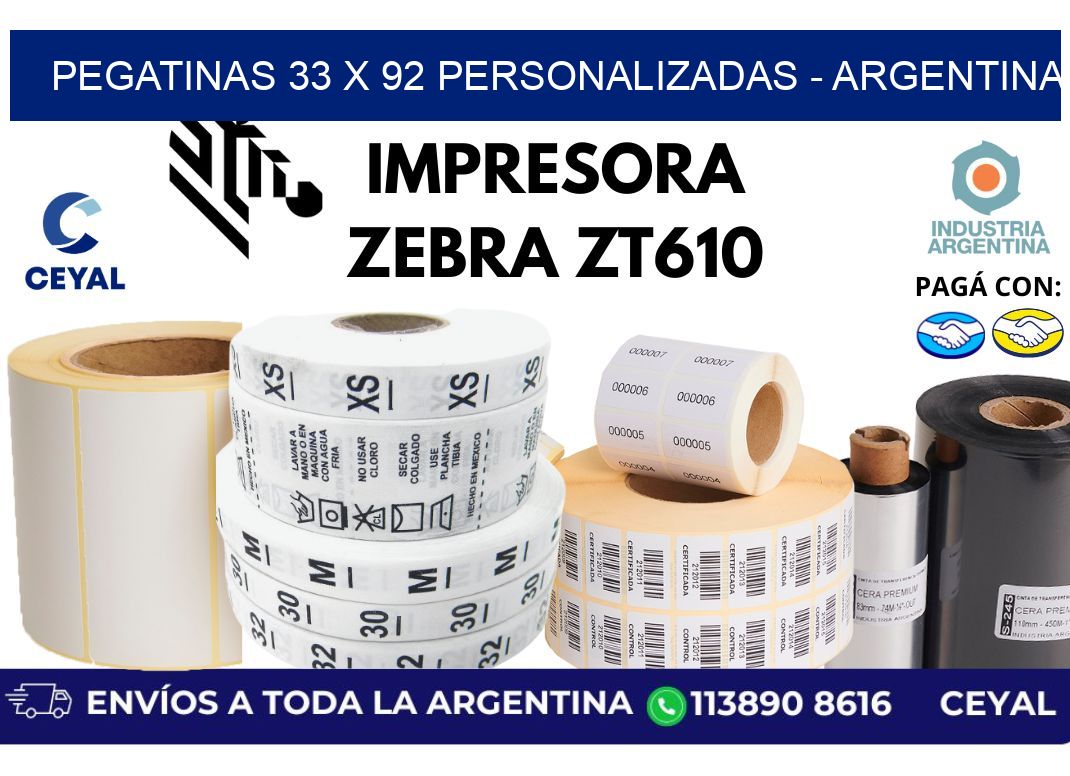 pegatinas 33 x 92 personalizadas – Argentina