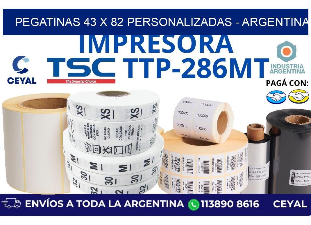 pegatinas 43 x 82 personalizadas – Argentina