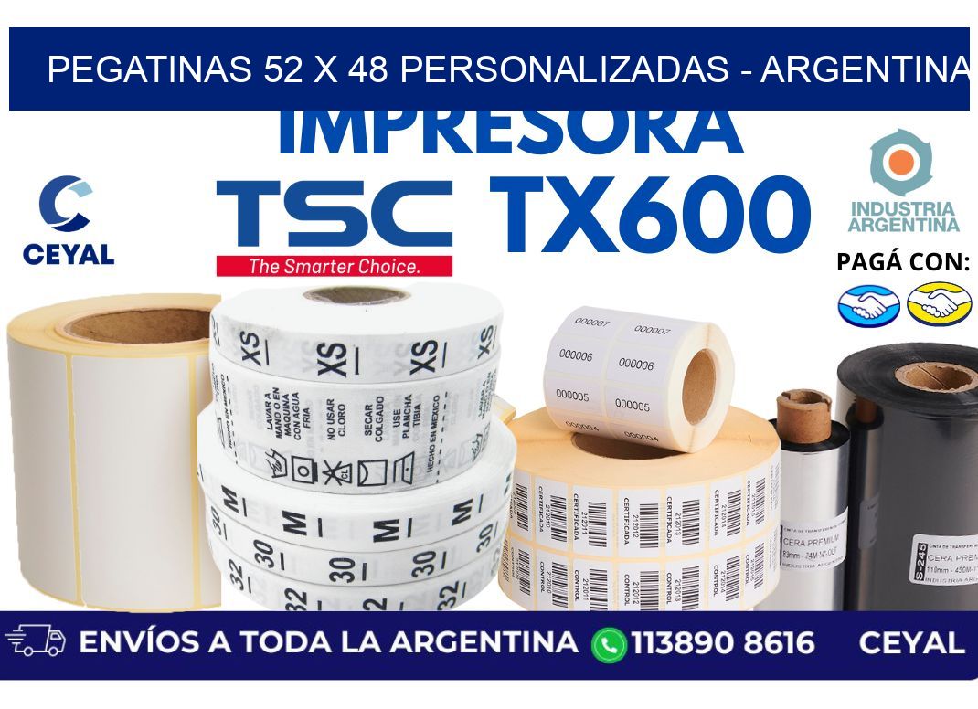pegatinas 52 x 48 personalizadas – Argentina