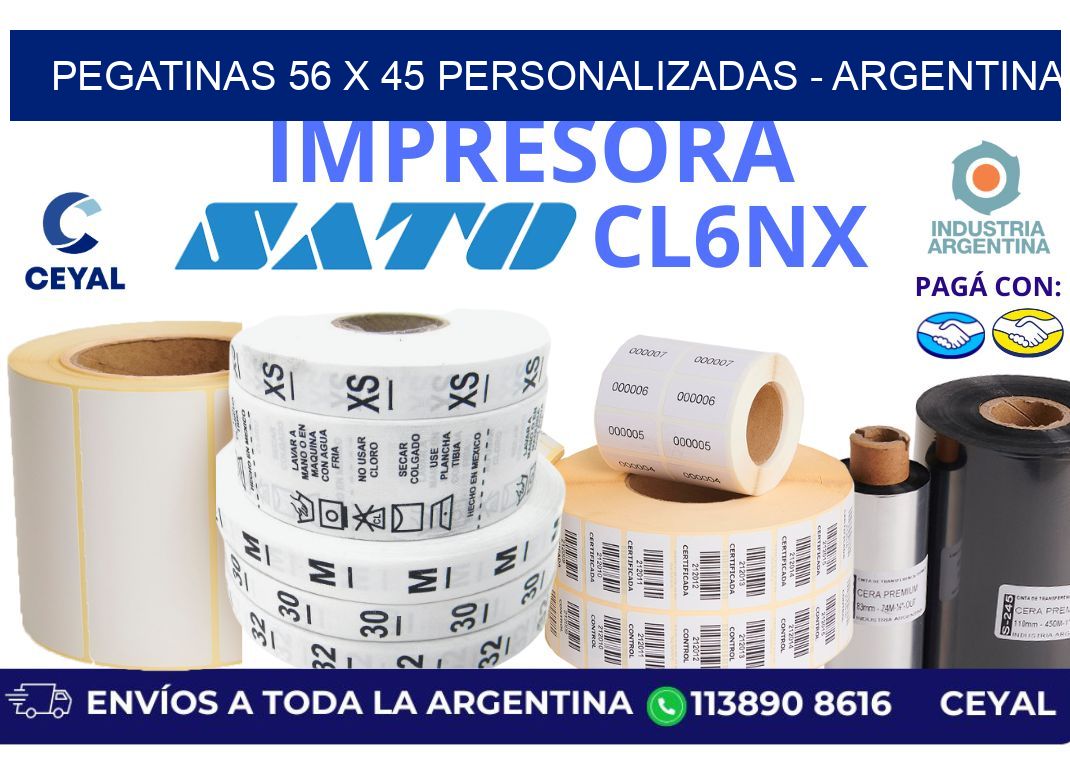 pegatinas 56 x 45 personalizadas - Argentina
