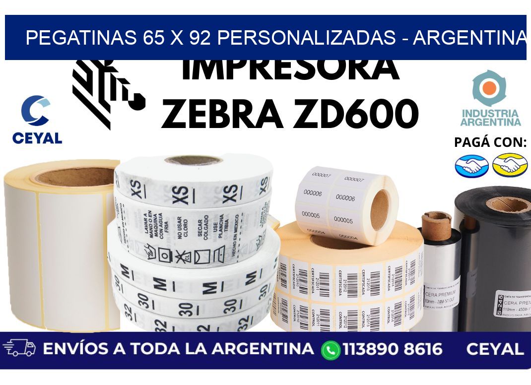 pegatinas 65 x 92 personalizadas – Argentina