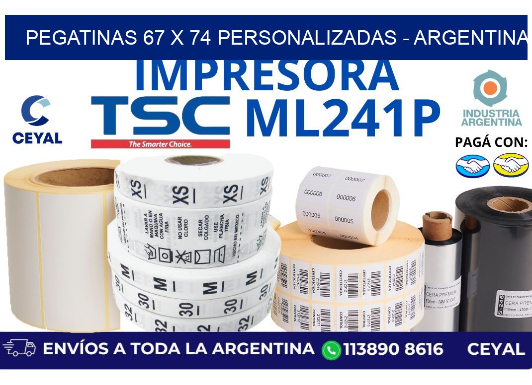 pegatinas 67 x 74 personalizadas - Argentina