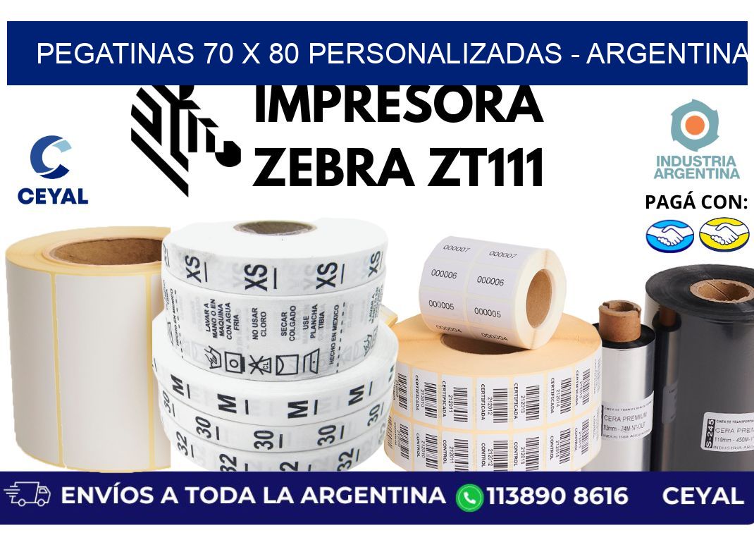 pegatinas 70 x 80 personalizadas - Argentina